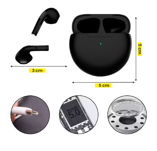 Audífonos inalámbricos TEC Pro generación 2023 Negro